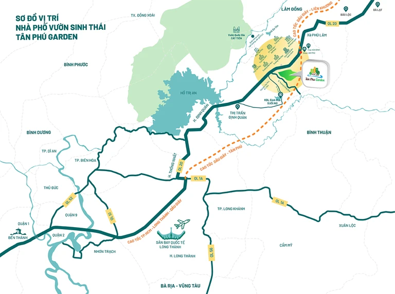 Vị trí dự án Khu dân cư Tân Phú Garden