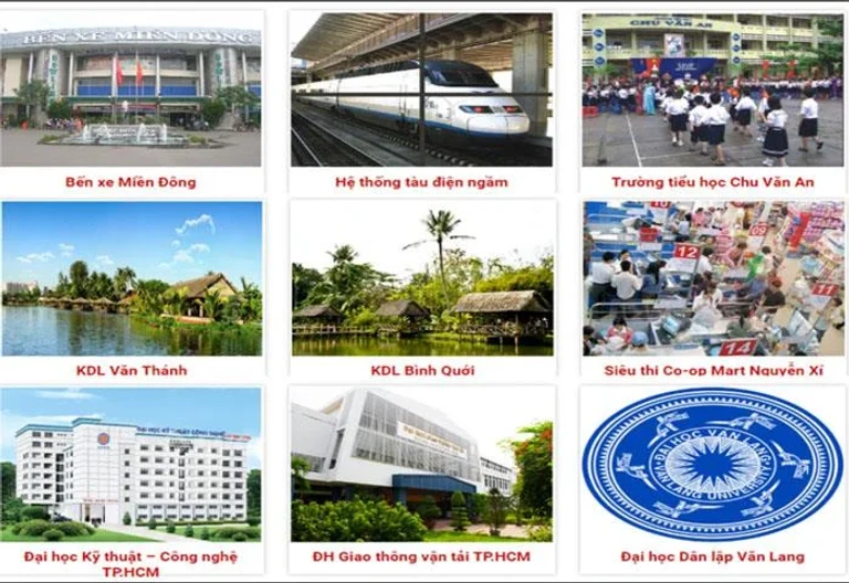 Các tiện ích ngoại khu xung quanh