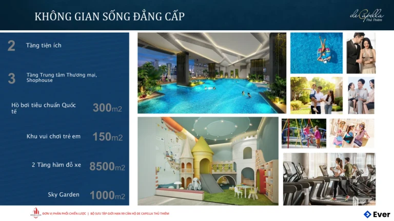 Các tiện ích nội khu của De Capella