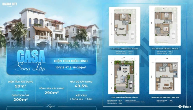 Công năng sản phẩm biệt thự song lập