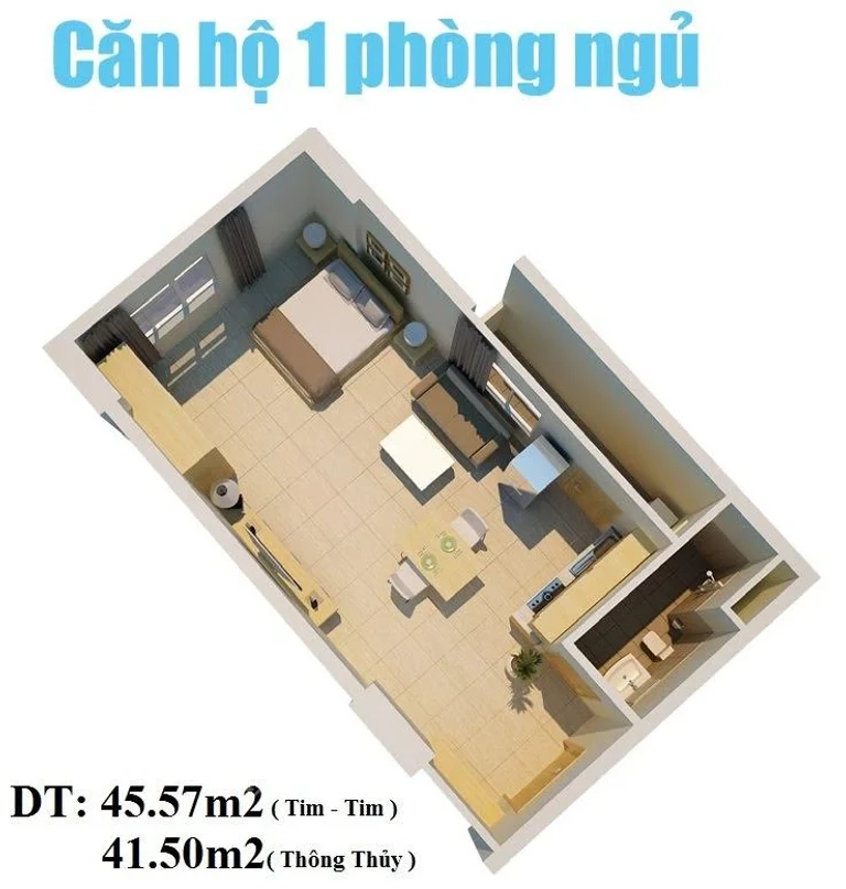 Công năng sản phẩm căn hộ 1 PN