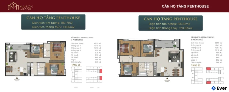 Công năng thiết kế căn hộ penthouse