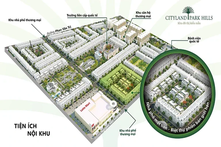Hệ thống tiện ích nội khu CityLand Park Hills