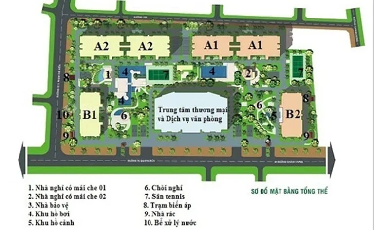 Mặt bằng quy hoạch xây dựng dự án