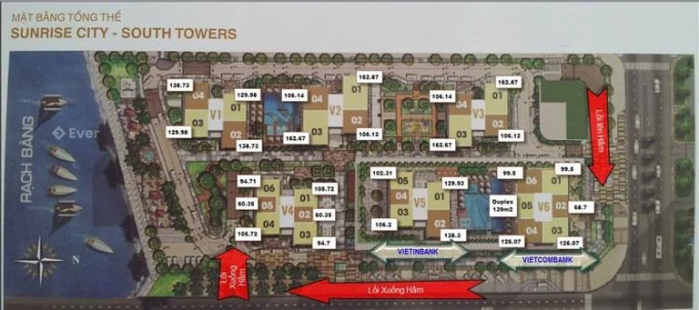 Mặt bằng quy hoạch xây dựng dự án Sunrise city