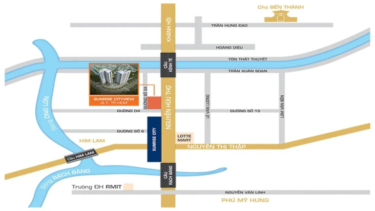 Vị trí của dự án Sunrise City