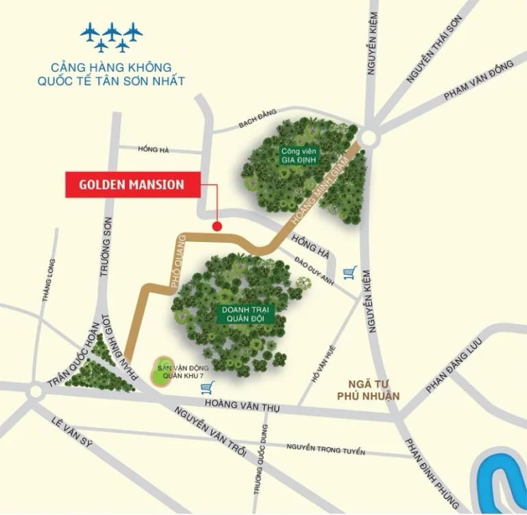 Vị trí dự án Golden Mansion