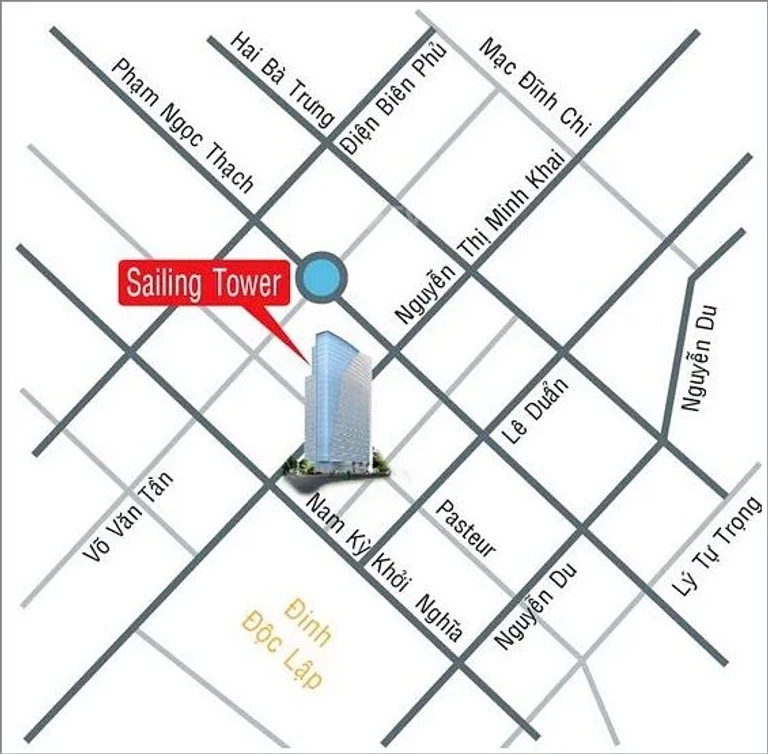 Vi trí dự án Sailing Tower