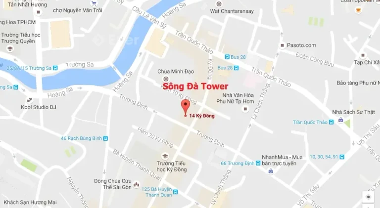 Vị trí dự án Sông Đà Tower