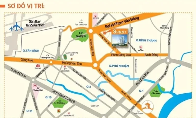 Vị trí dự án Sunny Plaza