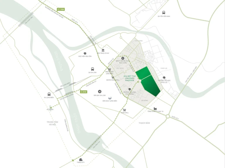 Vị trí dự án Vinhomes Riverside