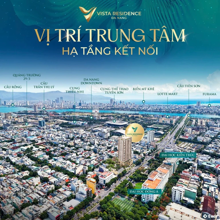 Vista Residence Đà Nẵng nằm ở vj trí trung tâm