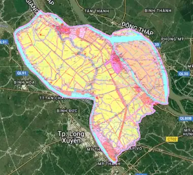 Bản đồ quy hoạch Huyện Chợ Mới, An Giang