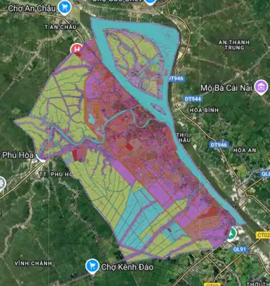 Bản đồ quy hoạch Thành phố Long Xuyên, An Giang