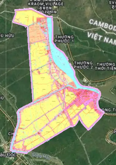 Bản đồ quy hoạch Thị xã Tân Châu, An Giang