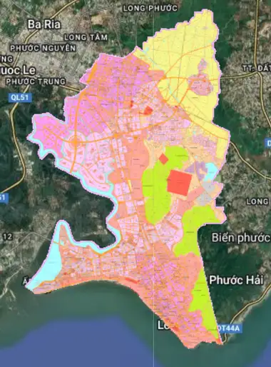 Bản đồ quy hoạch Huyện Long Điền, Bà Rịa - Vũng Tàu