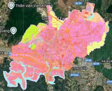 Bản đồ quy hoạch Thành phố Bà Rịa, Bà Rịa - Vũng Tàu