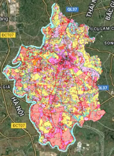 Bản đồ quy hoạch Huyện Hiệp Hòa, Bắc Giang