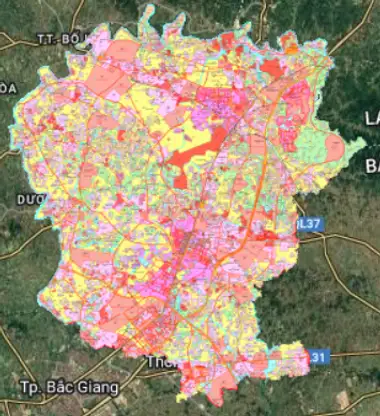 Bản đồ quy hoạch Huyện Lạng Giang, Bắc Giang