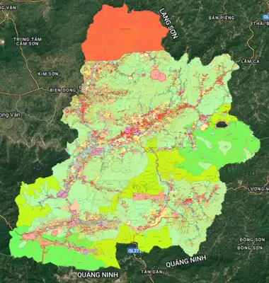 Bản đồ quy hoạch Huyện Sơn Động, Bắc Giang