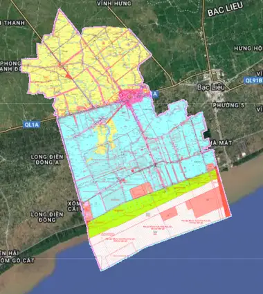 Bản đồ quy hoạch Huyện Hoà Bình, Bạc Liêu