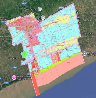 Bản đồ quy hoạch Thành phố Bạc Liêu, Bạc Liêu