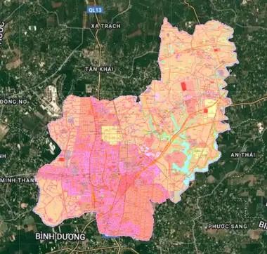 Bản đồ quy hoạch Thị xã Chơn Thành, Bình Phước