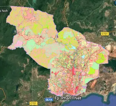 Bản đồ quy hoạch Huyện Hàm Thuận Bắc, Bình Thuận