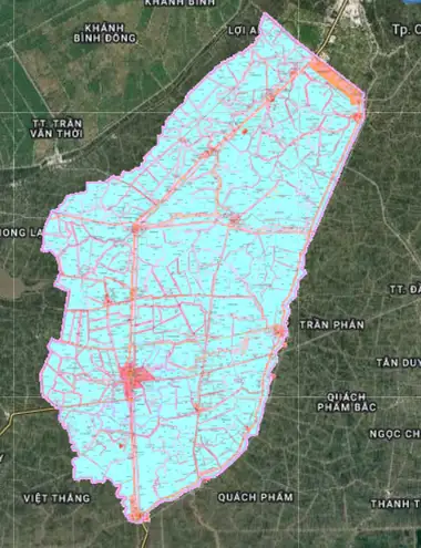 Bản đồ quy hoạch Huyện Cái Nước, Cà Mau