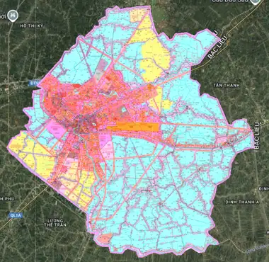 Bản đồ quy hoạch Thành phố Cà Mau, Cà Mau