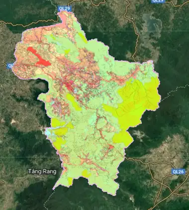 Bản đồ quy hoạch Huyện M'Đrắk, Đắk Lắk