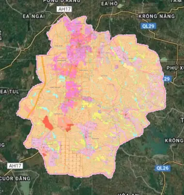 Bản đồ quy hoạch Thị Xã Buôn Hồ, Đắk Lắk