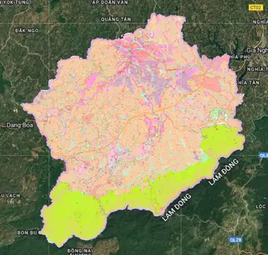Bản đồ quy hoạch Huyện Đắk R'Lấp, Đắk Nông