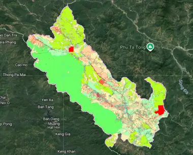 Bản đồ quy hoạch Huyện Mường Nhé, Điện Biên
