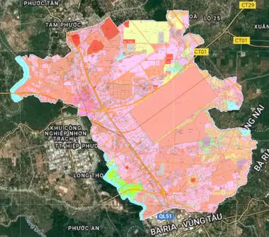 Bản đồ quy hoạch Huyện Long Thành, Đồng Nai