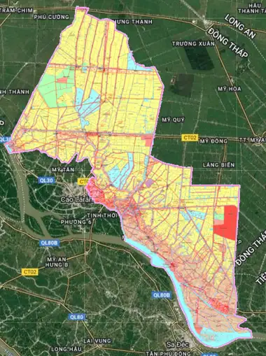 Bản đồ quy hoạch Huyện Cao Lãnh, Đồng Tháp