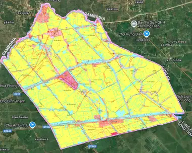 Bản đồ quy hoạch Huyện Tân Hồng, Đồng Tháp