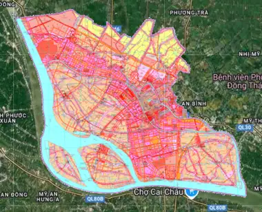 Bản đồ quy hoạch Thành phố Cao Lãnh, Đồng Tháp