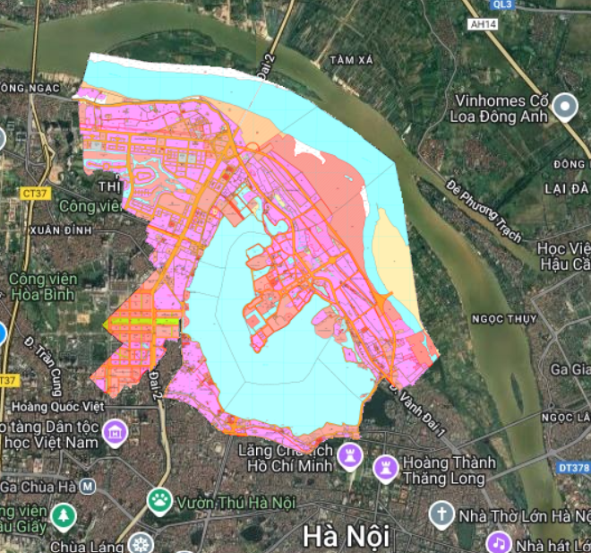 Bản đồ quy hoạch Quận Tây Hồ, Hà Nội