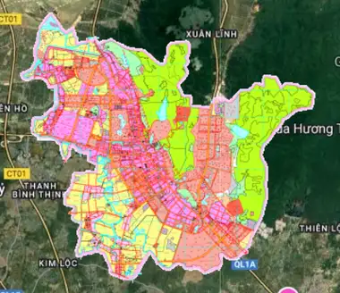 Bản đồ quy hoạch Thị xã Hồng Lĩnh, Hà Tĩnh