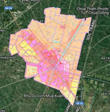 Bản đồ quy hoạch Thành phố Ngã Bảy, Hậu Giang