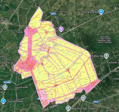 Bản đồ quy hoạch Thị xã Long Mỹ, Hậu Giang