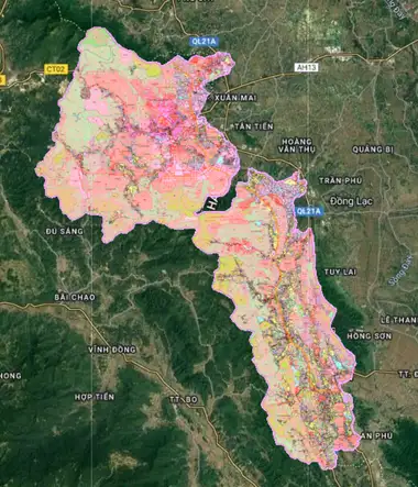 Bản đồ quy hoạch Huyện Lương Sơn, Hoà Bình