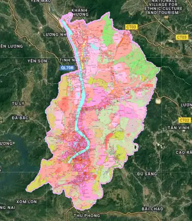 Bản đồ quy hoạch Thành phố Hòa Bình, Hoà Bình