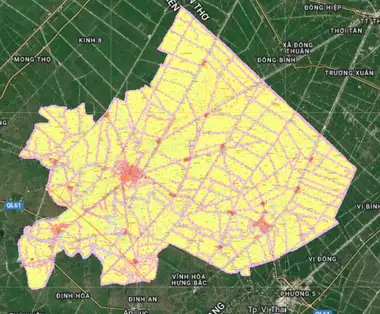 Bản đồ quy hoạch Huyện Giồng Riềng, Kiên Giang