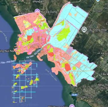 Bản đồ quy hoạch Thành phố Hà Tiên, Kiên Giang