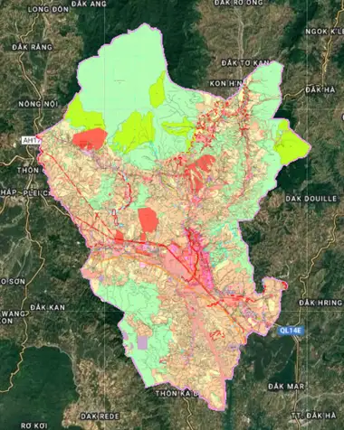Bản đồ quy hoạch Huyện Đắk Tô, Kon Tum