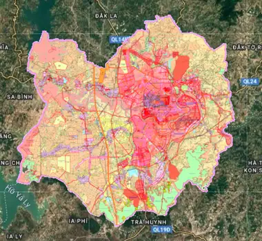 Bản đồ quy hoạch Thành phố Kon Tum, Kon Tum