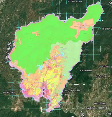 Bản đồ quy hoạch Huyện Cát Tiên, Lâm Đồng