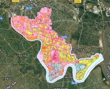 Bản đồ quy hoạch Huyện Cần Đước, Long An